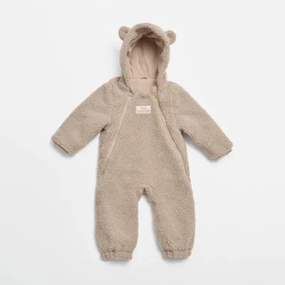 FINNSON Alf Footless Eco Pram Suit Borg - Beige