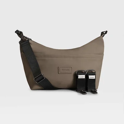 Finnson Fia Eco Oversized Sling Stroller Organiser with Clips - Mocha