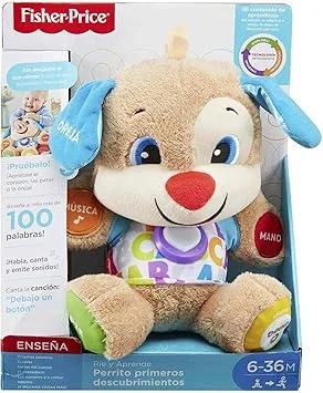 Fisher-Price First Discovery Dog Toy Baby 6 Months Spanish version - multicoloured