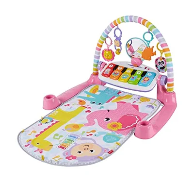 Fisher-Price Glow & Grow Kick & Play Piano Gym Baby Toy, UK English