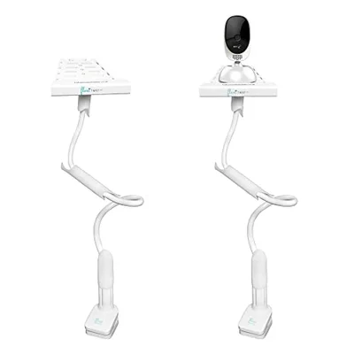 Flexi Twist | Universal Baby Monitor Holder | Secure with Straps & Clamp to Furniture | No Drilling Required | Flexible Baby Camera Mount | Baby Monitor Stand