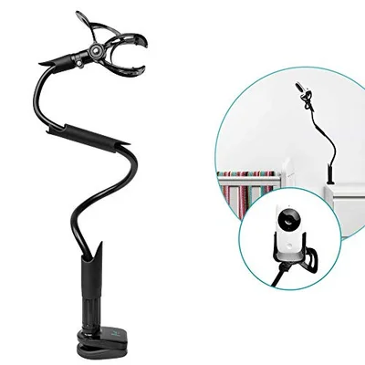 Flexi Twist | Universal Baby Monitor Holder | Secure with Straps & Clamp to Furniture | No Drilling Required | Flexible Baby Camera Mount | Baby Monitor Stand - Black / 845mm Standard Model