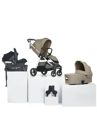 Flip XT³ Pushchair Bundle with Cybex Aton B Car Seat & Base 5 Pieces Sage Grey Birth Upto 4 Years Baby Stroller/Pram/Travel System