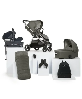 Flip XT³ Pushchair Bundle with Cybex Aton B2 Car Seat (7 Pieces) - Harbour Grey