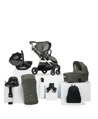 Flip XT³ Pushchair Bundle with Maxi-Cosi Pebble Slide Pro Car Seat & Base (8 Pieces) - Harbour Grey