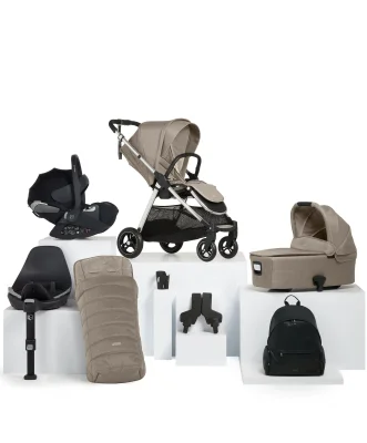 Flip XT³ Pushchair Bundle with Cybex Cloud T i-Size Baby Car Seat (8 Pieces) - Fawn - Fawn