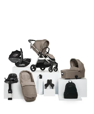Flip XT3 Pushchair Bundle with Maxi-Cosi Pebble 360 Pro2 Car Seat (8 Pieces) - Stone