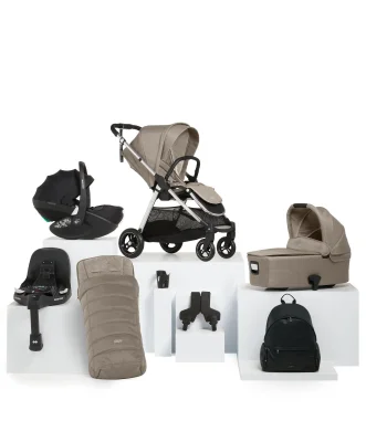 Flip XT3 Pushchair Bundle with Pebble 360 Pro2 Car Seat 8 Pieces - Fawn Birth Upto 4 Years Baby Stroller/Pram/Travel System