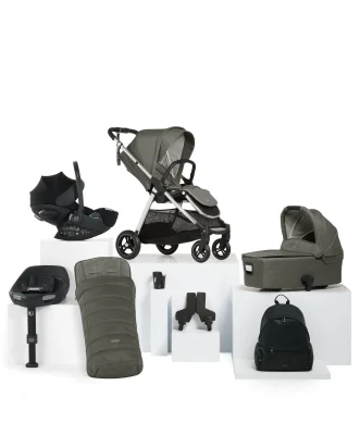 Flip XT3 Pushchair Bundle with Pebble 360 Pro2 Car Seat (8 Pieces) - Harbour Grey