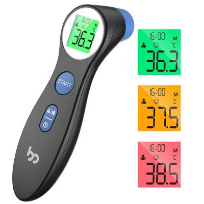 Forehead Thermometer for Adults Kids, No-Touch Infrared LCD Display Digital Baby Thermometers Body Temperature Thermometer - Black / 1