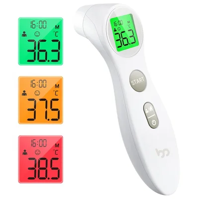 Forehead Thermometer for Adults Kids, No-Touch Infrared LCD Display Digital Baby Thermometers Body Temperature Thermometer - White