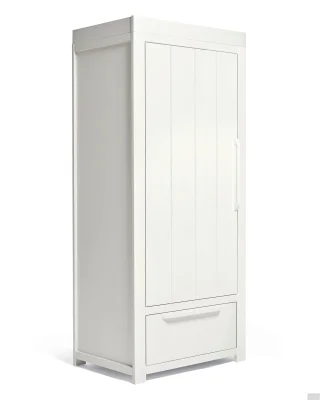 Franklin Single Nursery Wardrobe - White Wash