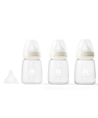 Fraupow Combi-Feed Baby Bottles (Pack of 3) - Beige / 200ml