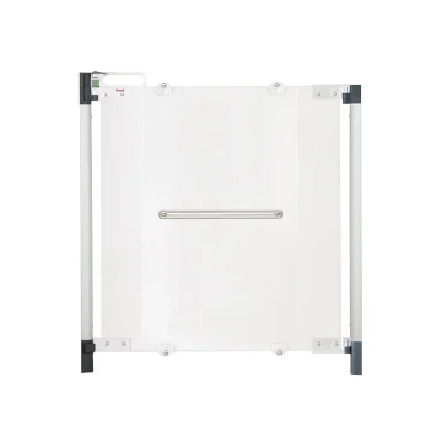Fred Screw Fit Stairgate - Clear Acrylic Panel/Dark Grey Fittings