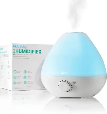 Frida Baby 3-in-1 Cool Mist Humidifier for Baby | Diffuser + Nightlight, Baby Humidifier for Bedroom, Nursery + Large Rooms, Quiet, Auto Shut Off, Runs 12+ hrs - Default