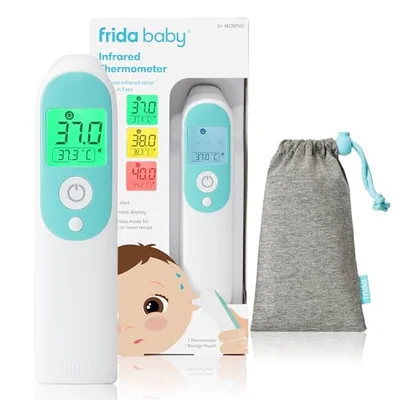 Frida Baby Thermometer, 3-in-1 Infrared Thermometer for Ear, Forehead & Touchless, Fever Thermometer for Babies, Infants, Toddlers, Kids & Adults