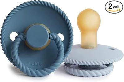 FRIGG Rope Latex Pacifier - 2 Pack - Cream - Sage