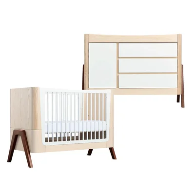Gaia Baby Hera Cot Bed + Dresser Two Piece Bundle
