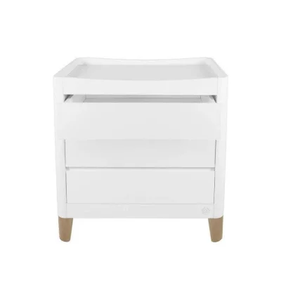 Gaia Baby Serena Dresser - White - Natural Legs