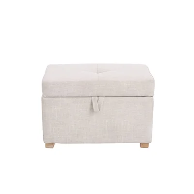 Gaia Baby Serena Footstool - Ecru Corduroy