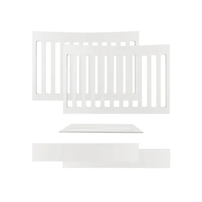Gaia Baby Serena Mini Cot Bed Extension - White - White / White