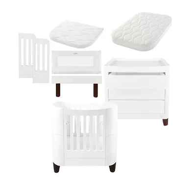 Gaia Baby Serena Mini Cot + Bedside Crib Set