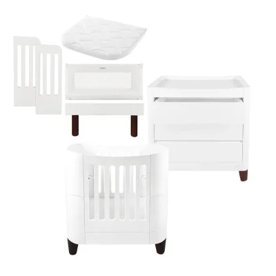 Gaia Baby Serena Mini Cot + Bedside Crib Set