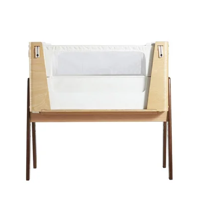 Gaia Hera Bedside Crib² - Scandi White/Natural