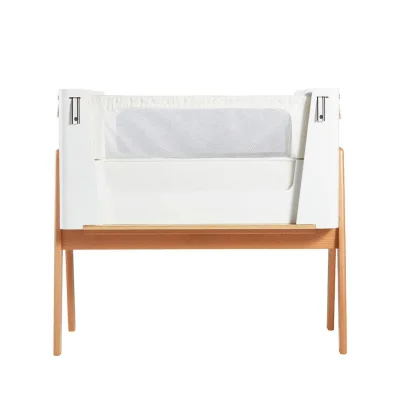 Gaia Hera Bedside Crib² - Scandi White/Natural