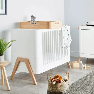 Gaia Hera Complete Sleep Cot Bed - Scandi-White + Natural - Without Mattress — image 4
