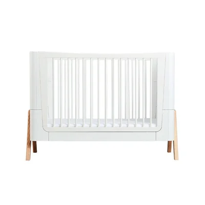 Gaia Hera Complete Sleep Cot Bed - Scandi-White + Natural - Without Mattress