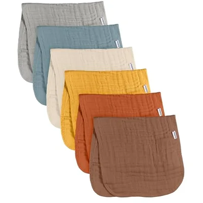 Gerber 6Pk Burpcloths - Neutral Multi Browns One Size