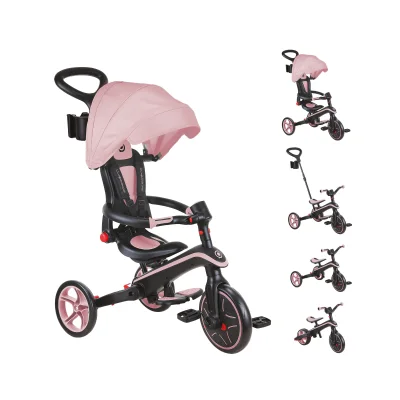 Globber Explorer Trike Foldable 4in1 - Pink