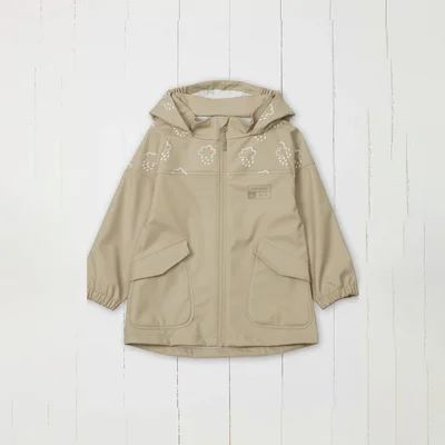Grass & Air Colour Revealing Rainster Jacket - Khaki / 2-3y