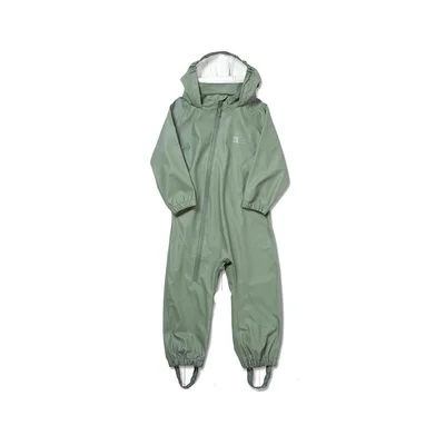 Grass & Air PU Puddlesuit - Khaki Green / 2-3y