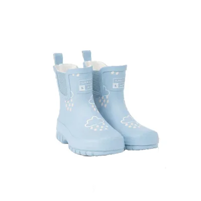 Grass & Air Shortie Chunk Adventure Boot - UK 3 / Powder Blue / Powder Blue
