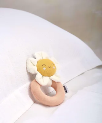 Grateful Garden Flower Grabber Ring Rattle Toy - Multi