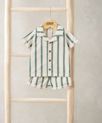 Green Shirt & Shorts Outfit Set - Green / 2-3y