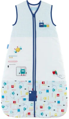 Grobag Baby Sleeping Bag Size 6-18 Months - 2.5 Tog Space Bugs Design 100% Cotton Multicoloured Nursery Front Zip Opening Sleep Sack