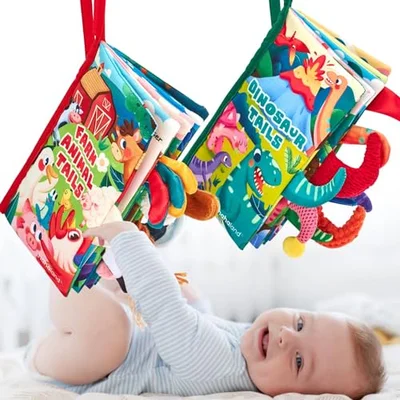 Hahaland Two-Piece Sensory Soft Baby Book Set