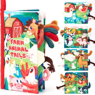 hahaland Baby Books 0-6 Months, Infant Tummy Time Toys High Contrast Sensory Baby Toys 6 to 12 Months Gift Christmas Stocking Stuffers for Boys Girls 0-3 Months Book Early Learning Stroller Toy - Marine Life