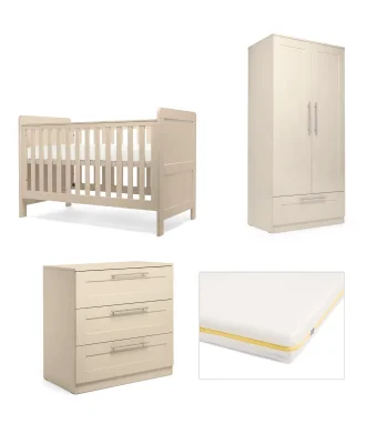 Hampden Nursery Furniture Range & Cotbed Essential Airflow Fibre Mattress - Cashmere
