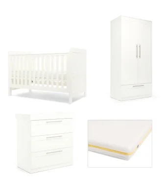 Hampden Nursery Furniture Range & Cotbed Essential Airflow Fibre Mattress - White