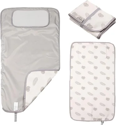 HAMUR HOME Premium Foldable Changing Mat Waterproof 40 x 70cm Non-Toxic Reusable Baby Changing Mat Travel, Toddler Diaper Changing Mats, Machine Washable (Leaves) - Leaves