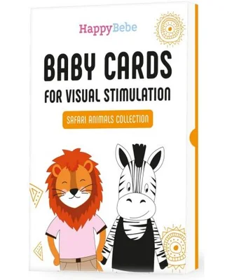 Стимулиращи карти за бебе HappyBebe - Сафари животни