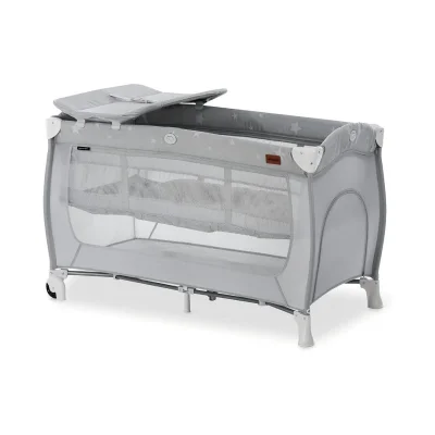 Hauck Sleep N Play Center Travel Cot - Grey / yes
