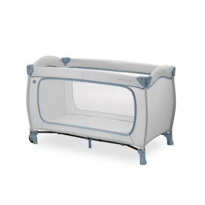 Hauck Sleep N Play Go Plus Travel Cot - Dusty Blue / yes