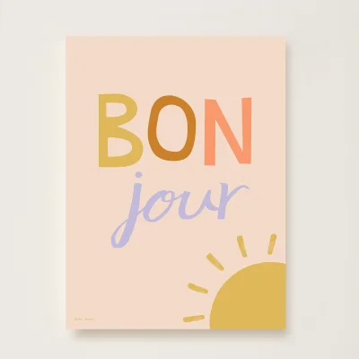 Hibou Design Bonjour Art Print