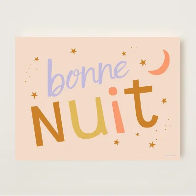 Hibou Design Bonne Nuit Art Print