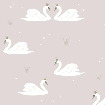 Hibou Design Swans Wallpaper